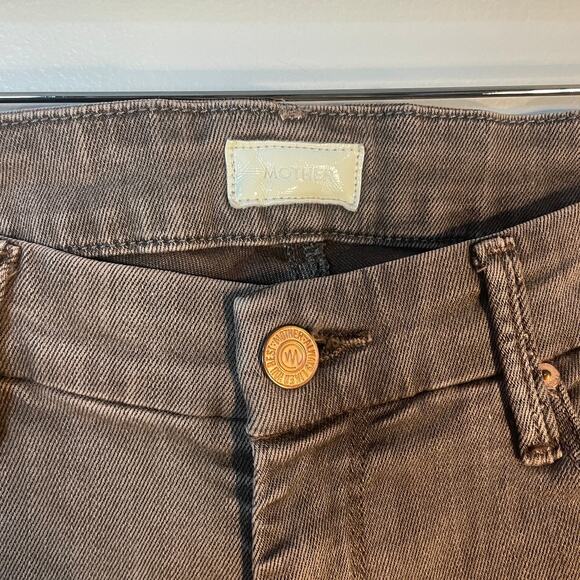 MOTHER The Looker Pop! SZ 27 Brown Low Rise Skinny Jeans in Dye-Clay Jeans - Picture 7 of 16